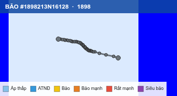 Quỹ đạo di chuyển của BÃO #1898213N16128 (1898)