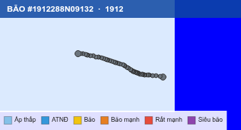 Quỹ đạo di chuyển của BÃO #1912288N09132 (1912)
