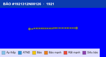 Quỹ đạo di chuyển của BÃO #1921312N08126 (1921)