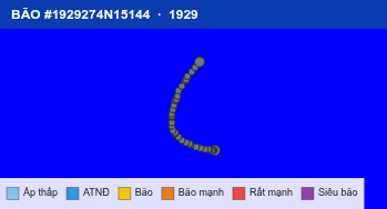 Quỹ đạo di chuyển của BÃO #1929274N15144 (1929)