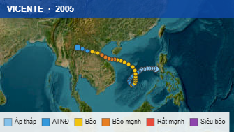 Quỹ đạo di chuyển của VICENTE (2005)