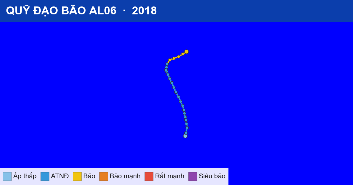 Quỹ đạo di chuyển của AL06 (2018)