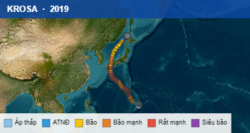 Quỹ đạo di chuyển của KROSA (2019)